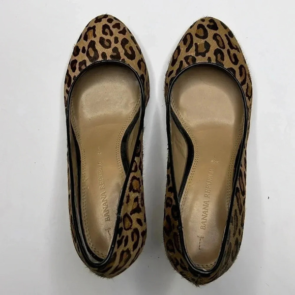 Banana Republic Calf Hair Leopard Ivonne Pumps Sz 6 - Picture 3 of 6